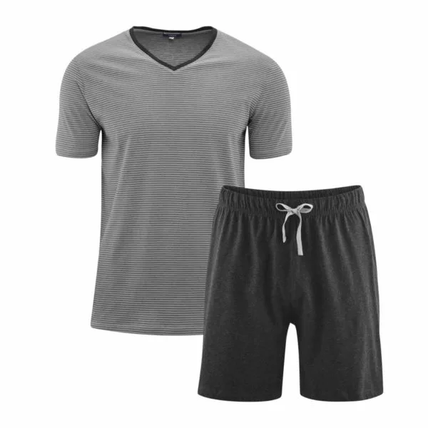 pyjama gris court coton bio Living Crafts