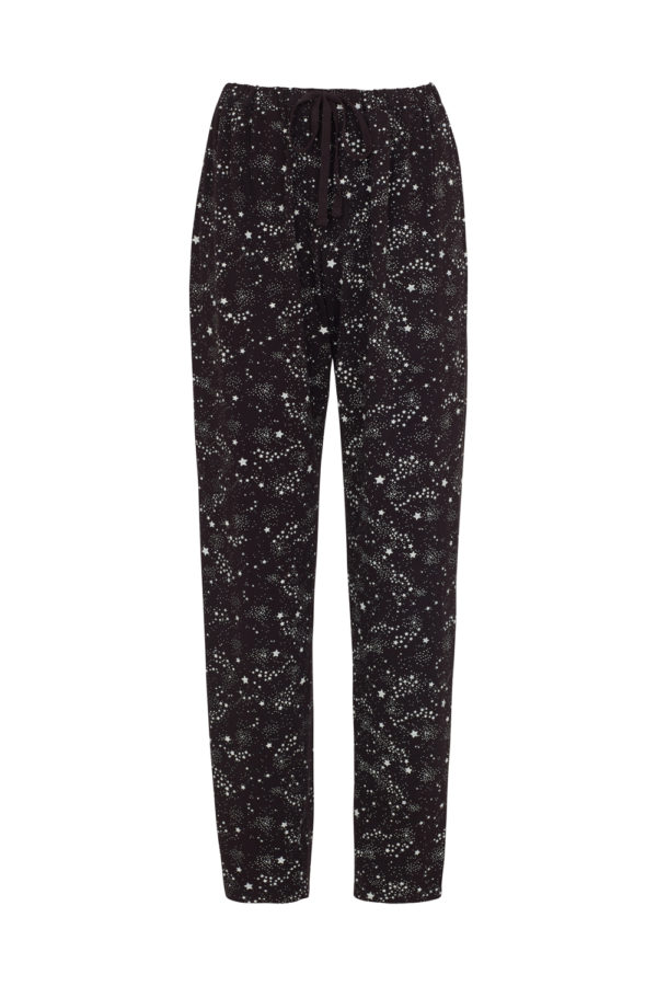 Pantalon de pyjama noir motif galaxie Coton bio