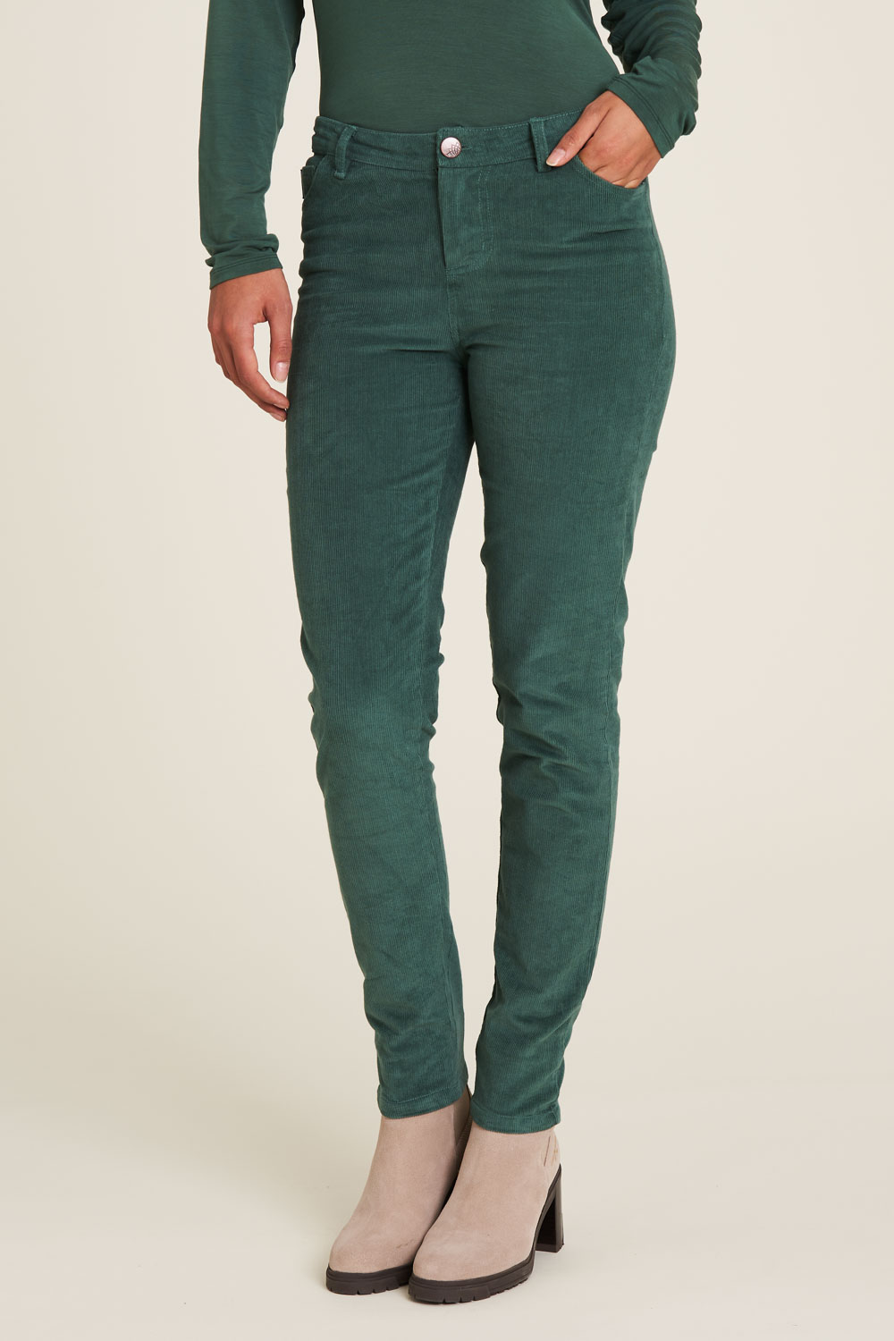 pantalon velours vert tranquillo