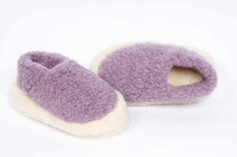 chaussons violet yokowool