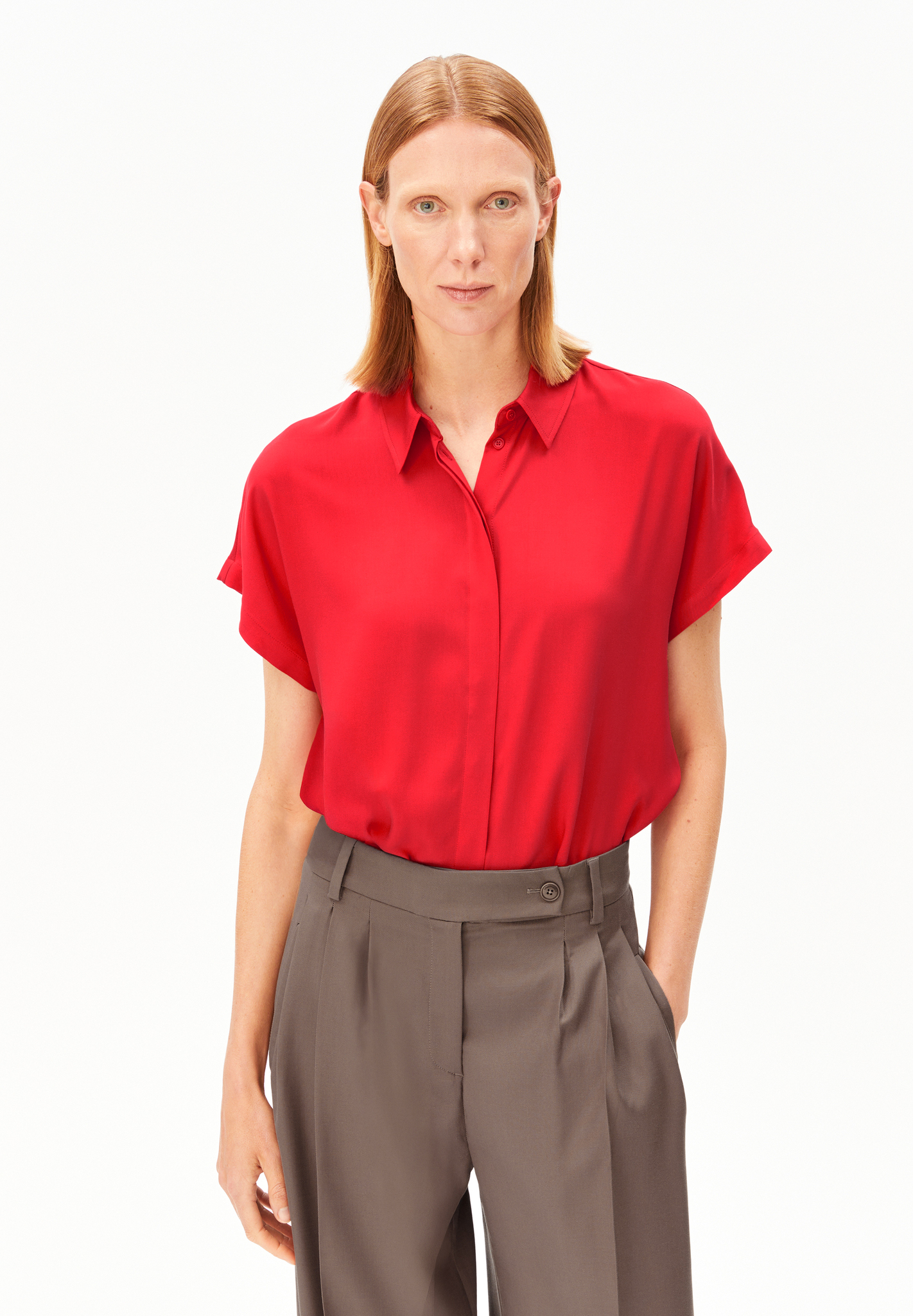blouse Larisaana rouge Armedangels