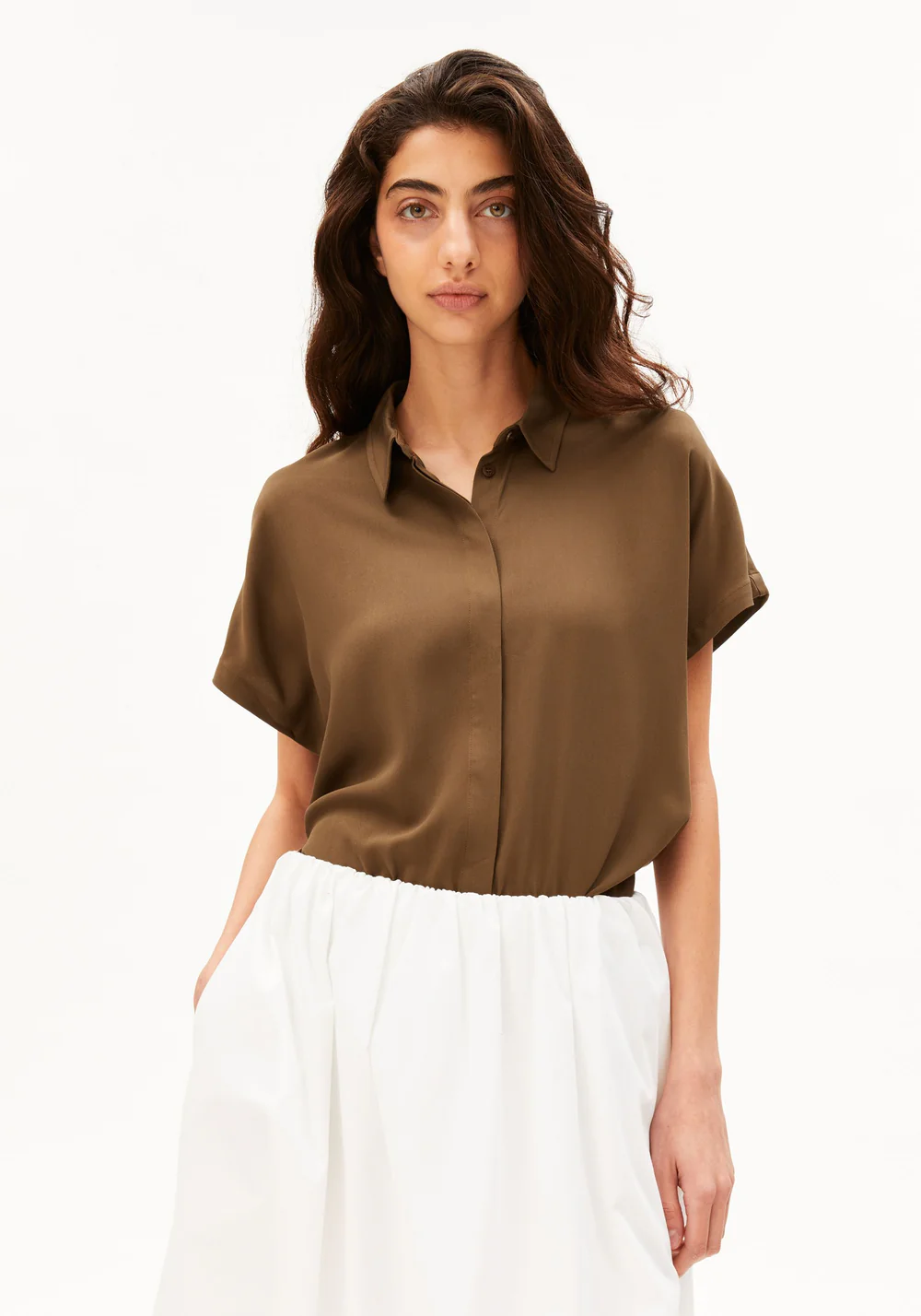 blouse Larisaana marron Armedangels