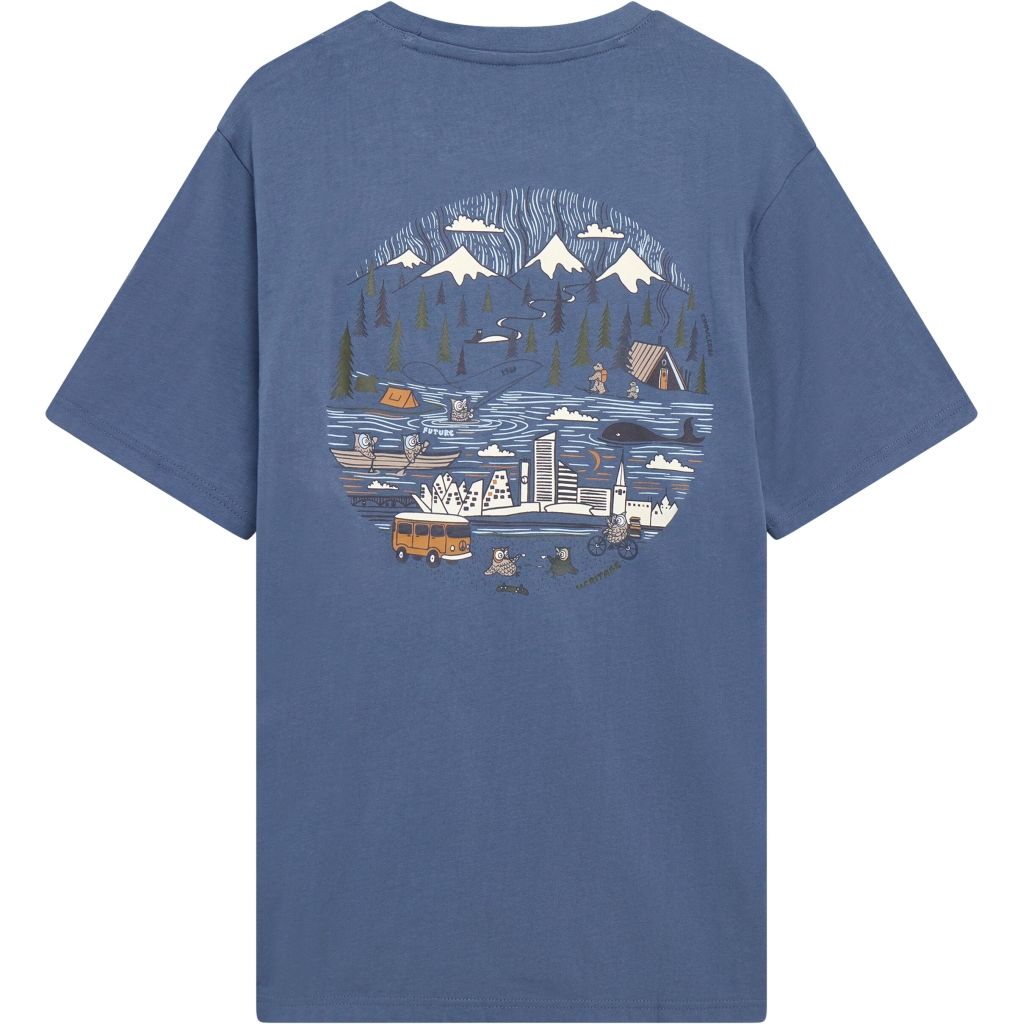 tshirt coton bio motif dos montagne