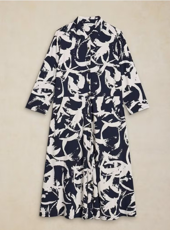 Robe Rua bleu marine White Stuff